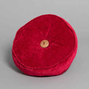 Round Buttoned Scatter Red Velvet